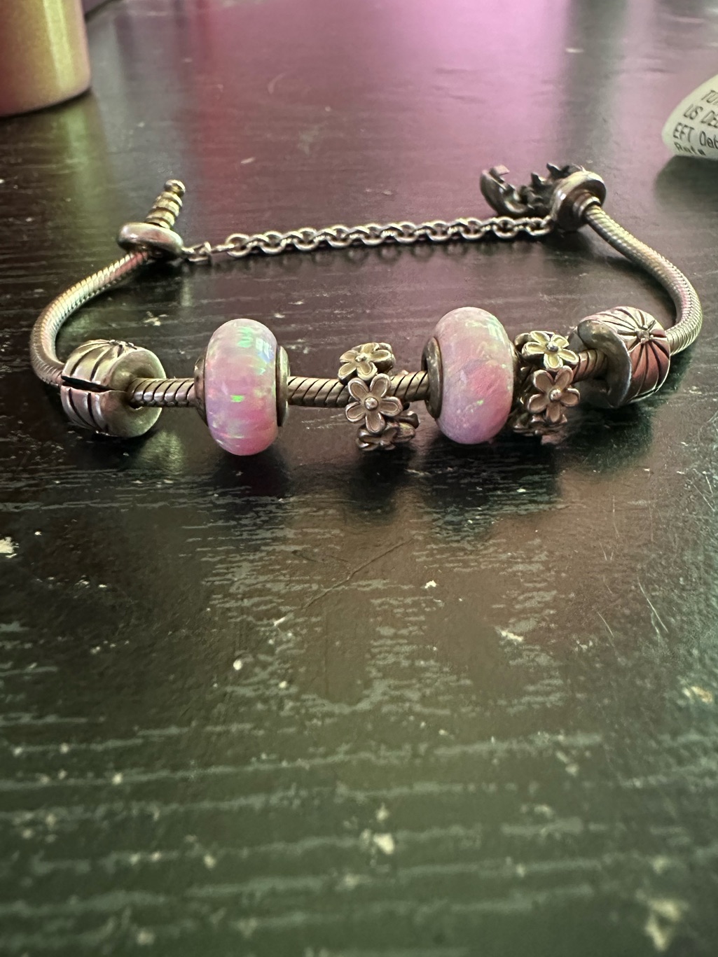 Pandora Moments Heart & Snake Chain Bracelet Charm Bracelet